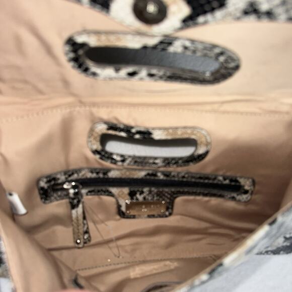 Nine West Snakeskin Envelope Purse Hand Bag Clutch Animal Print - Picture 8 of 9